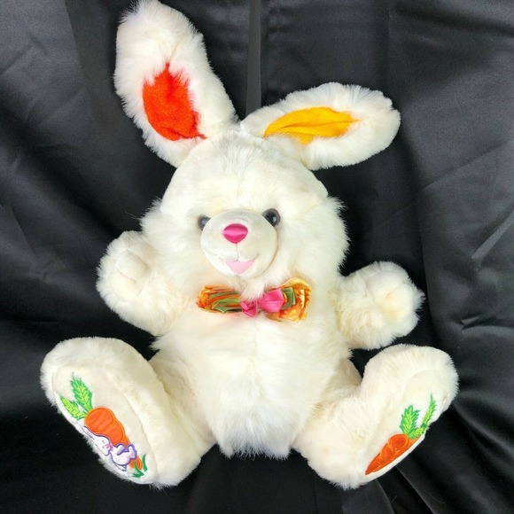 TB Trading Easter Bunny Plush 14" Carrot Feet Dan Dee Hoppy Hopster - Picture 1 of 7